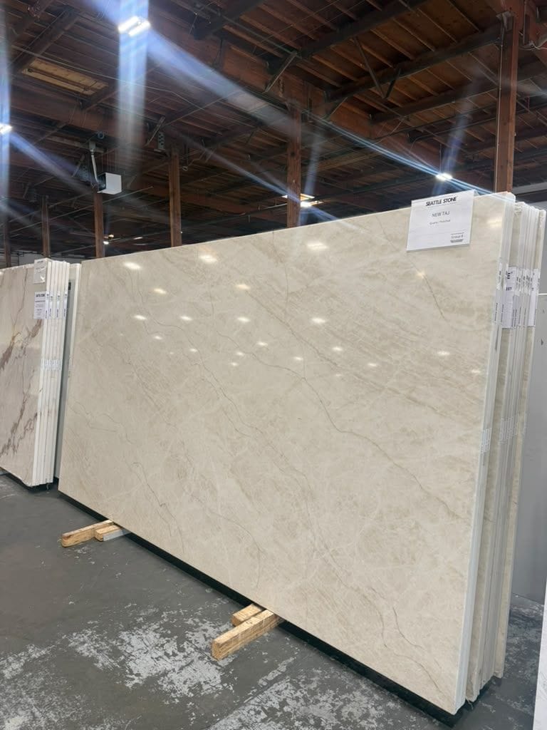 Full New Taj quartzite slab at the slab yard